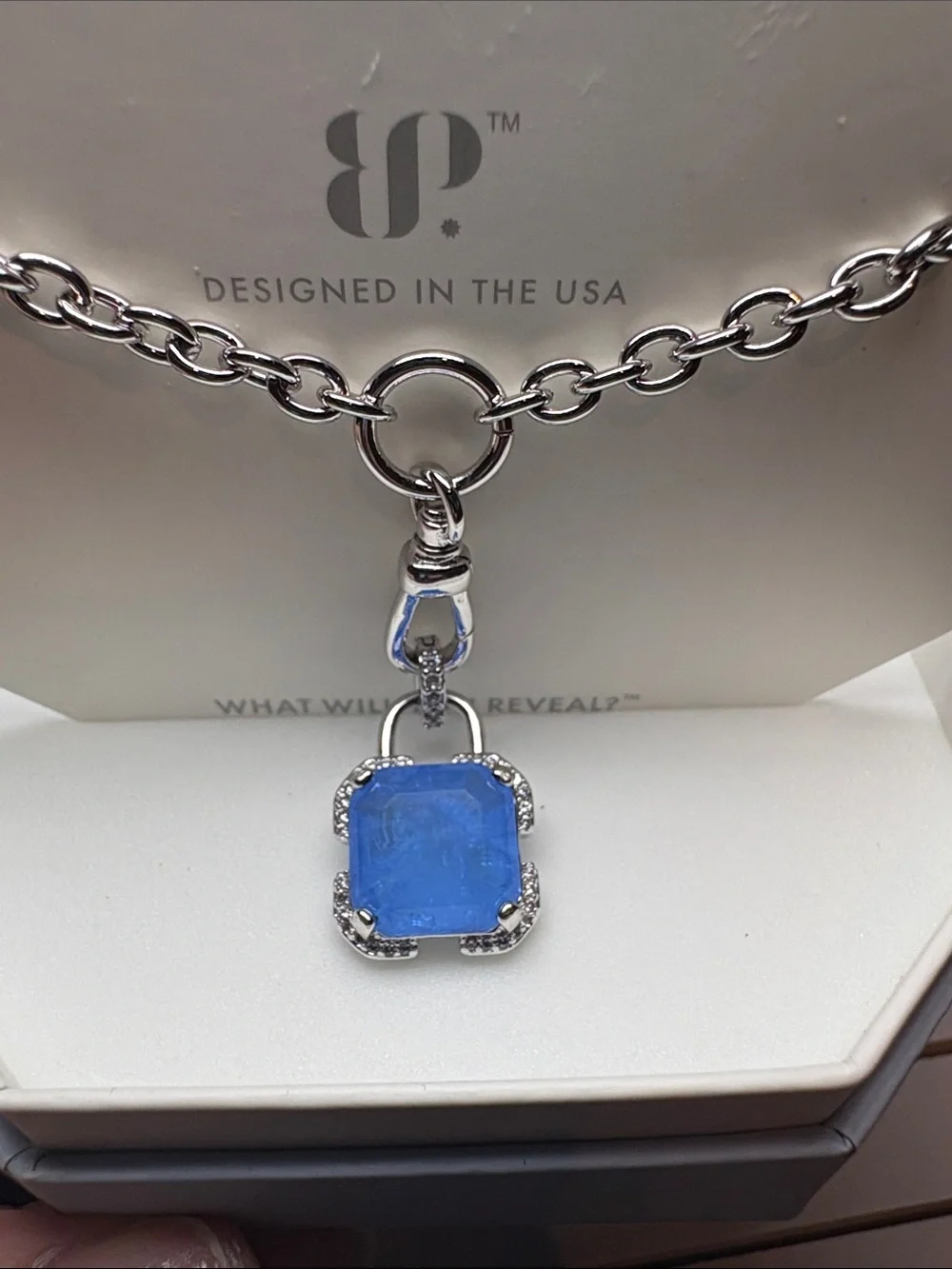 Bomb Party - OG Necklace - Exclusive Bringback - Ocean Blue Quarts - Rhodium